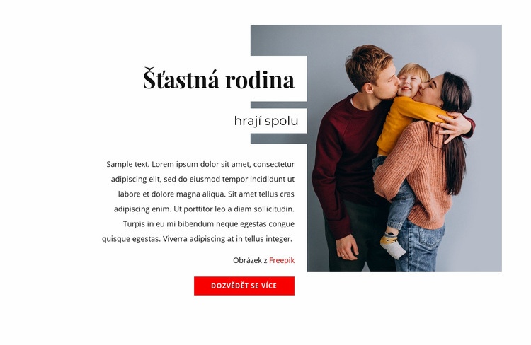 Tajemství šťastných rodin Šablona CSS