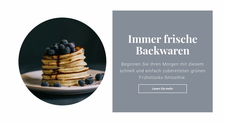 Gesundes und leckeres Frühstück Website-Modell