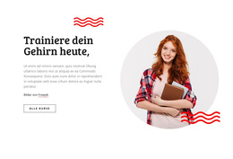 Trainiere Dein Gehirn - Mobile Website-Vorlage