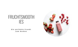 Gesunde Fruchtsmoothies - Gebrauchsfertige Landingpage
