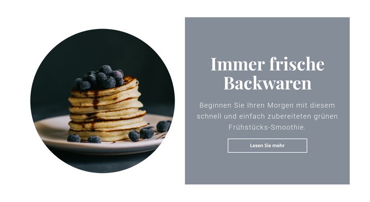 Gesundes und leckeres Frühstück Landing Page