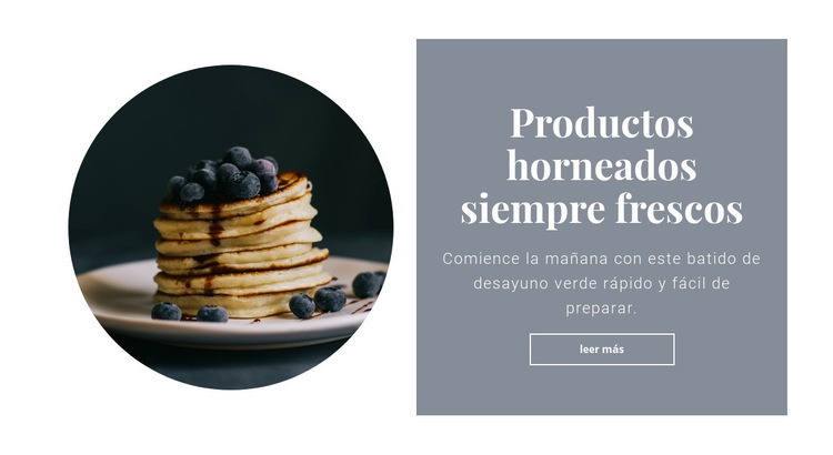 Desayuno saludable y sabroso Diseño de páginas web