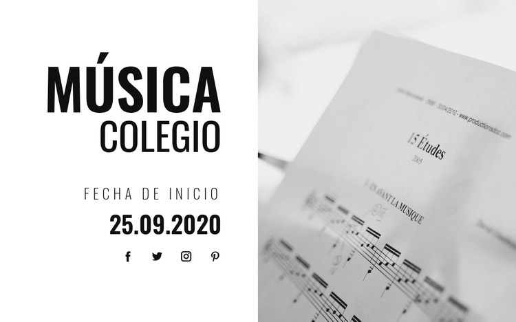 Educación musical Plantilla de una página