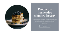 Desayuno Saludable Y Sabroso Sitio Web Receptivo De La Tienda