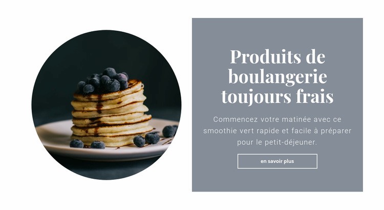 Petit-déjeuner sain et savoureux Conception de site Web