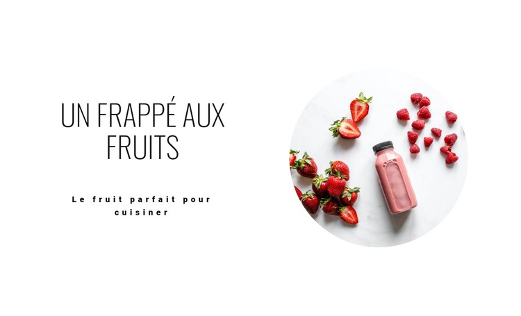 Smoothies aux fruits sains Modèle CSS