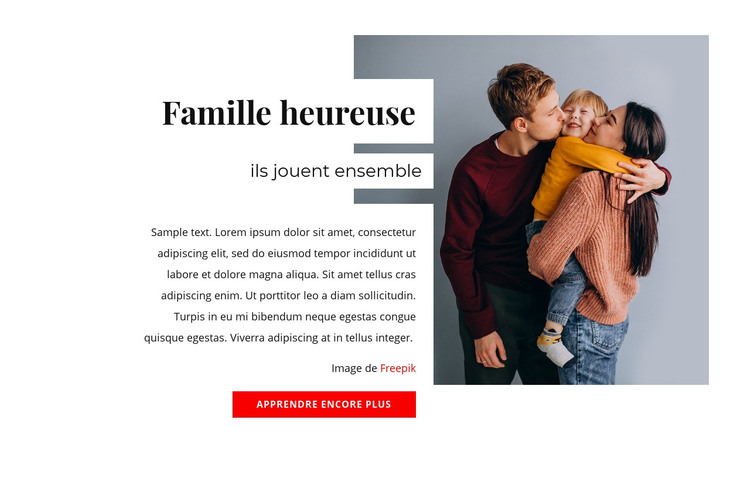Secrets de familles heureuses Modèle HTML
