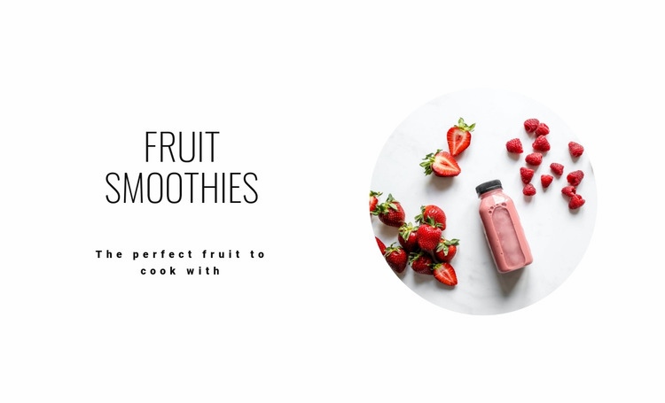 Healthy fruit smoothies Homepage Design