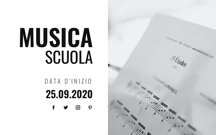 Educazione musicale Modello CSS