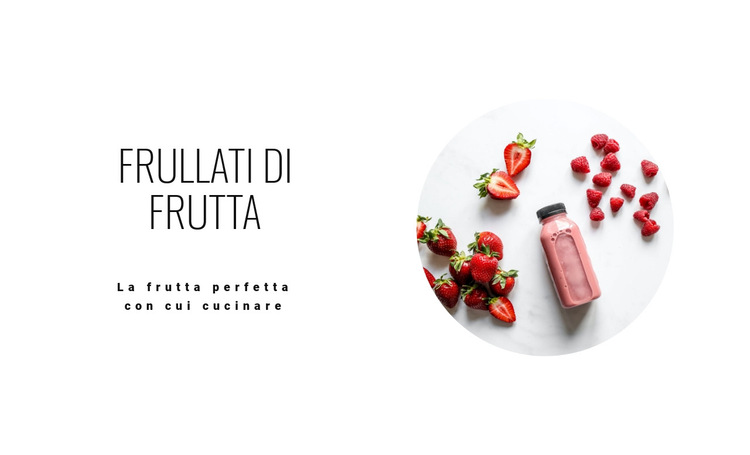 Frullati di frutta sani Modello di sito Web