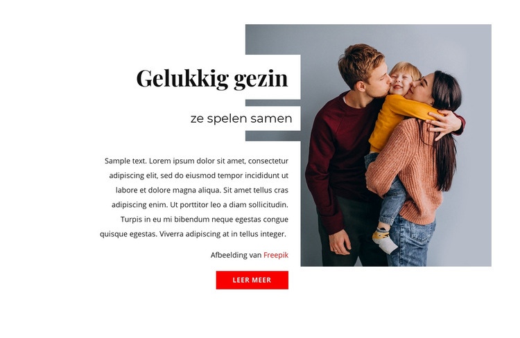 Geheimen van gelukkige gezinnen Website Builder-sjablonen