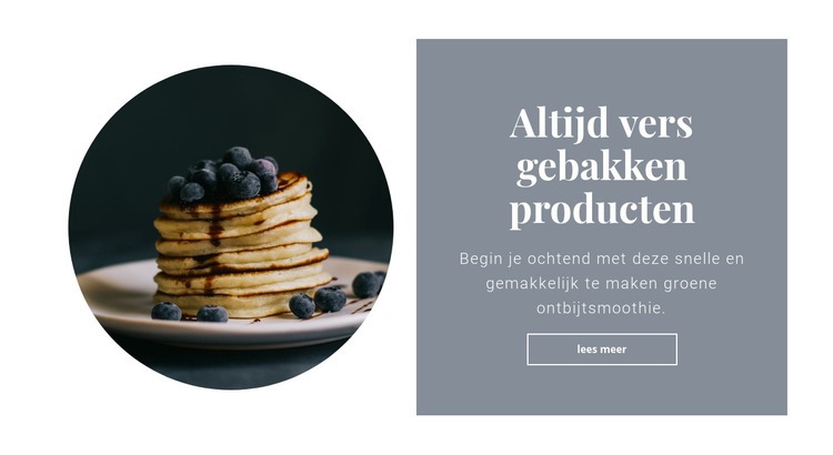 Gezond en smakelijk ontbijt Website ontwerp