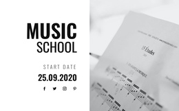 Musical Education One Page Template