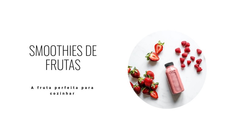 Smoothies de frutas saudáveis Modelo HTML5