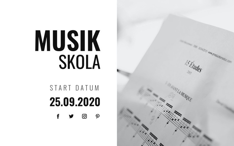 Musikalisk utbildning Hemsidedesign