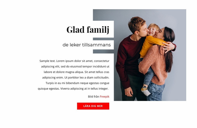 Hemligheter för lyckliga familjer HTML-mall