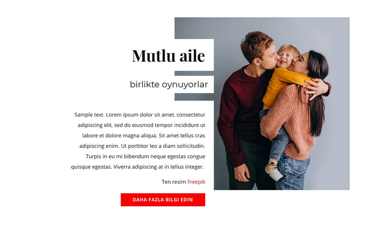 Mutlu ailelerin sırları HTML Şablonu