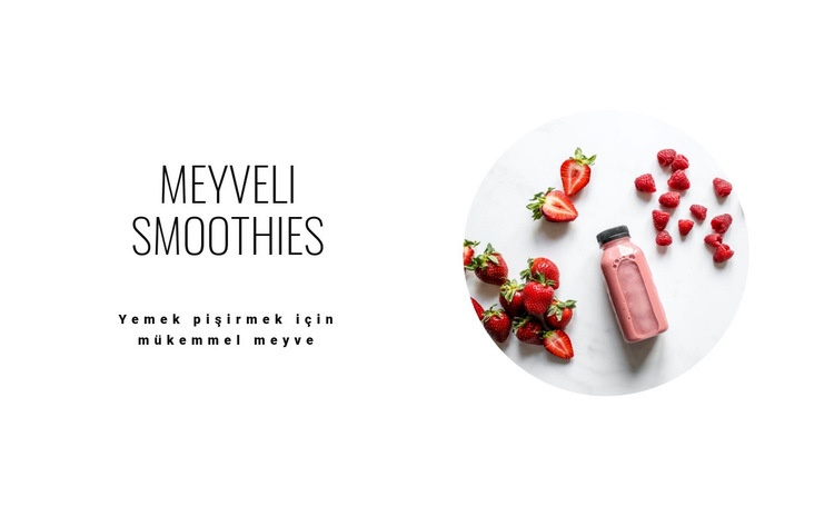 Sağlıklı meyve smoothieleri HTML5 Şablonu