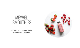 Sağlıklı Meyve Smoothieleri - Mobil Web Sitesi Şablonu