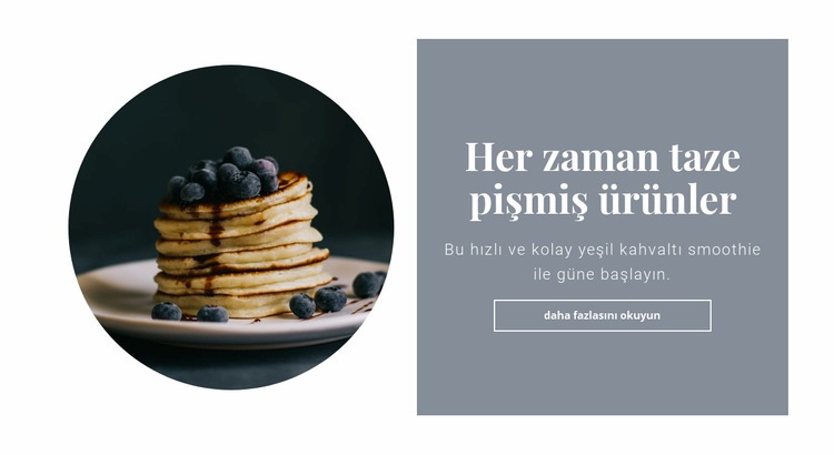 Sağlıklı ve lezzetli kahvaltı Web sitesi tasarımı