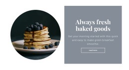 Healthy And Tasty Breakfast Web Design Software