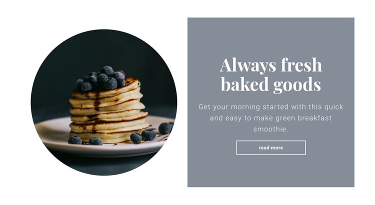 Healthy and tasty breakfast Web Page Design
