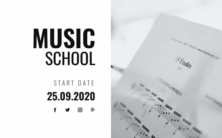 Musical education Website Mockup