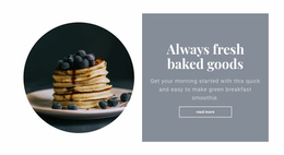 Healthy And Tasty Breakfast - Simple Website Template