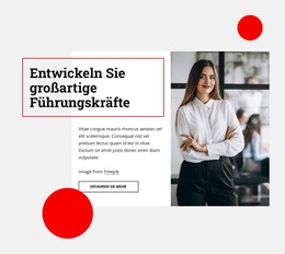 Entwickeln Sie Großartige Führungskräfte – Anpassbare Professionelle HTML5-Vorlage