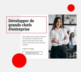 Développer De Grands Chefs D'Entreprise - Conception De Site Moderne