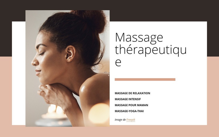 Avantages du massage Modèle d'une page