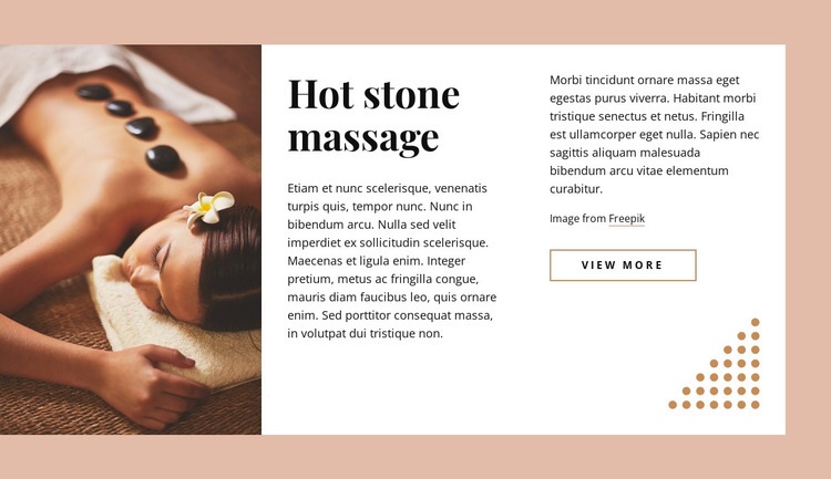 Practice of stone therapy Homepage Design