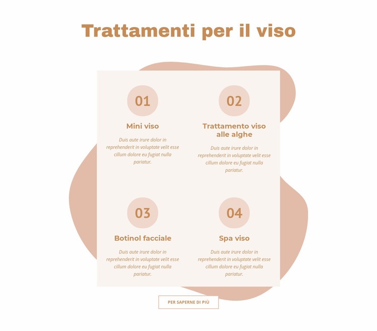 Trattamenti per il viso Modello