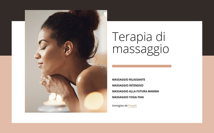 Benefici del massaggio Modello di sito Web