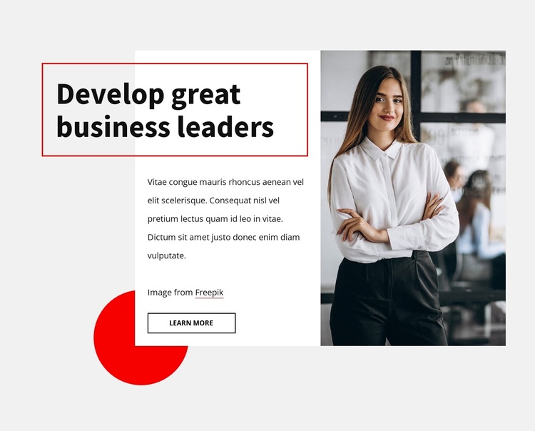 Develop great business leaders Joomla Template