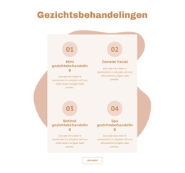 Gezichtsbehandelingen - Mockup-Sjabloon Voor Websites