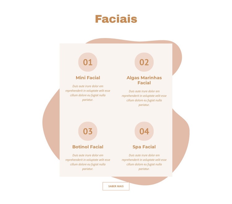 Faciais Construtor de sites HTML