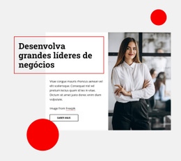 Desenvolva Grandes Líderes De Negócios - Design Moderno Do Site