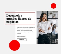 Desenvolva Grandes Líderes De Negócios - Download Do Modelo De Site