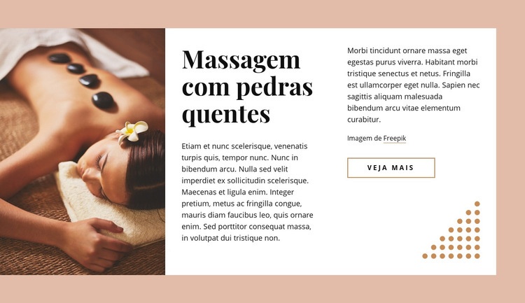 Prática de terapia com pedras Landing Page