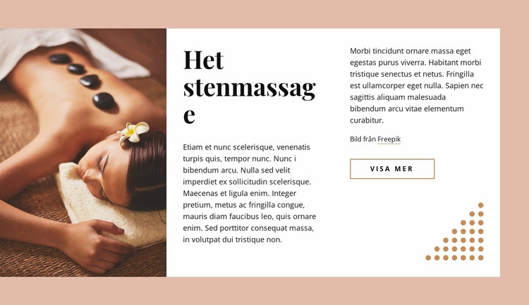 Övning av stenterapi HTML-mall