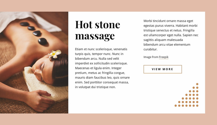 Practice of stone therapy Website Builder Templates
