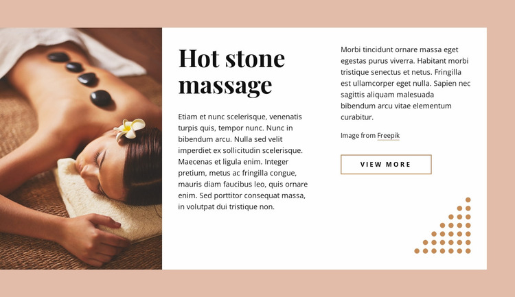 Practice of stone therapy Website Mockup