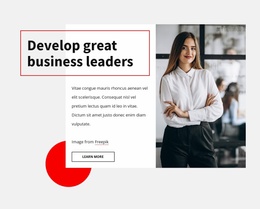 Develop Great Business Leaders - Website Template