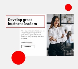 Develop Great Business Leaders Professional Design