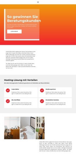 Gewinnerstraße - Website-Vorlagen