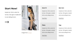 Running, Cycling, Gym Single Page Template