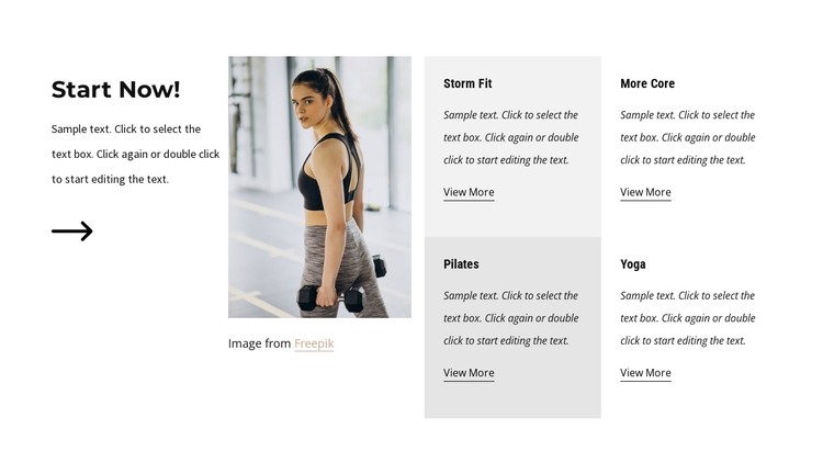 Running, cycling, gym CSS Template