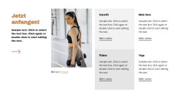 Laufen, Radfahren, Fitnessstudio Einzelseitenvorlage