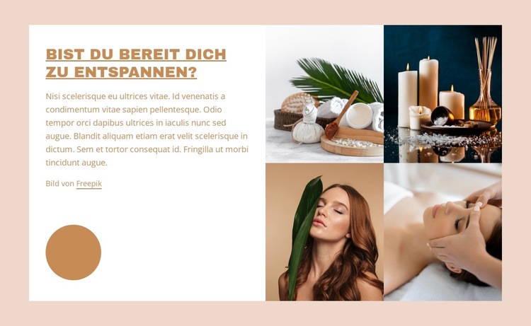 Spa-Entspannungspakete Website-Vorlage